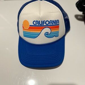 California Blue and White Trucker Hat